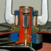 Detail redukčního ventilu automatiky AV2 v řezu.