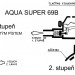 Schéma I a II. stupně automatiky Aqua Super 69B.