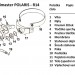 Schéma s orientací jednotlivých částí II. stupně automatiky R14 – Polaris II.