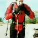 V suchém obleku Jetsuit u jezera Helenesee v ca roce 1986.