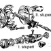 Nákres jednotlivých částí I. a II. stupně automatiky Spiro 8.