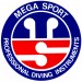 Samolepka s logem firmy Mega Sport Torino, Italy.