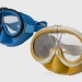 Vintage diving mask Pinocchio, Cressi sub - in blau & yellow design.