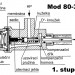 Schéma membránového vyváženého prvního stupně automatiky ĐĐ 80-30.