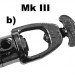 První stupeň Mark III: a) první model s válcovitým víkem, b) druhý model se zaobleným víkem, c) třetí model s ochranou proti zamrzání S.P.E.C.