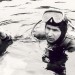 Hřiměždice 1980, na snímku Dušan Šuráni s maskou Naso