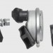 Druhý stupeň automatiky DD 80-10. V pořadí zleva, front, boční pohled a back