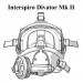 Schéma celoobličejově masky Interspiro Divator MK II
